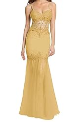 Sexy Sheath Mermaid Spaghetti Strap Lace Beaded Sheer Floor Length Short Evening Dress/Pageant Dress/Prom Dress/Party Dress 
