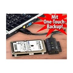 c-enter Festplatten-Adapter IDE/SATA auf USB2.0 mit OneTouch Backup