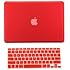 TopCase&reg; 2 in 1 Ultra Slim Light Weight Rubberized Hard Case Cover and Keyboard Cover for Macbook Pro 13-inch 13" (A1278/with or without Thunderbolt) with TopCase&reg; Mouse Pad (Macbook Pro 13" A1278, Red)