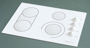 Frigidaire Gallery Series GLEC30S8ES 30" Smoothtop Electric Cooktop with Bridge Element & Removable Control Knobs: White on White