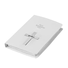 Christening or Confirmation New Testament Bible with Sterling Silver Cross Diamond Jubilee 2012 Hallmark