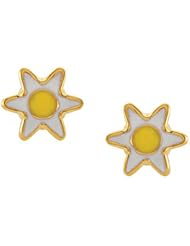 Baby GirlS Flower Figure Earrings in Yellow Gold - 14kt - Pressure Back