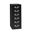 6-Drawer Multimedia Cabinet For 6 x 9 Cards, 21-1/4w x 52h, Black