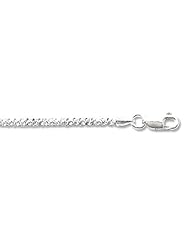 Sterling silver twisted Italian rolo necklace 1.7mm, 16 inch