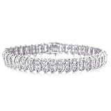 1.00 Carat Diamond Sterling Silver Tennis Bracelet - 7