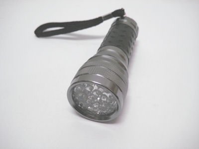 Outdoor Living : Super bright & compact Aluminium 16 LED Torch with batteries and carry case
