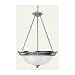 Home-Basics-91 - 2 Light Pendant Lighting Fixture - Brushed Nickel - White Alabaster Glass - B1842