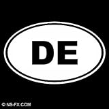 DE - Germany - Country Code Vinyl Decal Sticker | Vinyl Color: White