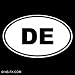 DE - Germany - Country Code Vinyl Decal Sticker | Vinyl Color: White