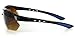 Daredevil Fashion Bifocal Sunglasses w/ Wrap-Around Sports Design and Anti-Glare Coating for Active Men (Black+Blue w/ Amber +2.00)