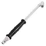 uxcell タイヤエアーチャック　クイックコネクタ　ブラック　ゴムハンドル　カー　自転車