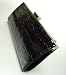 Designer Vintage Style trendige Clutch Tasche Alligator Schwarz