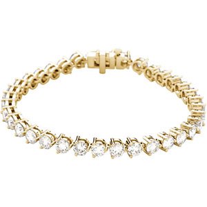 Genuine IceCarats Designer Jewelry Gift 18K Yellow Gold Diamond Tennis Bracelet. 12 Ct Tw/07.25 Inch Diamond Tennis Bracelet Diamond Tennis Bracelet In 18K Yellow Gold