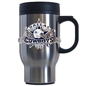 Siskiyou Sports Dallas Cowboys 18 oz  NFL Stainless Steel Travel Mug