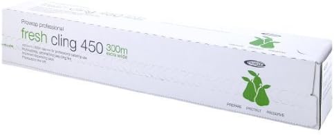 6 x Cling Film in Cutter Box 18 rolls 450mm x 300m by Catering Cling Film