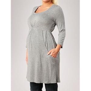 Buy A Pea in the Pod Collection: Long Sleeve Scoop Neck Pleated Maternity T Shirt by A Pea in the Pod