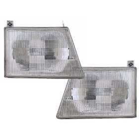 Ford Econoline Van Headlights Compsite Type Headlamps Driver/Passenger Pair New