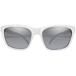 I Ski Boulder Classics Lifestyle Sunglasses - White/Smoke with Silver Mirror