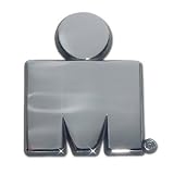 Ironman M-Dot Logo Distance Acomplished Chrome Plated Premium Metal Car Truck... by Elektroplate