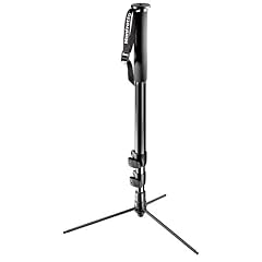 Manfrotto 682B Einbeinstativ Profi mit Standf��en (2 Ausz�ge, rutschfester Gummigiff, Handgelenkschlaufe) schwarz