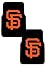 A Set of 2 MLB Major League Baseball Licensed Universal-Fit Molded Front Rubber Floor Mats - San Francisco Giants
