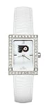 Philadelphia Flyers Women's White Leather Strap Allure Watch