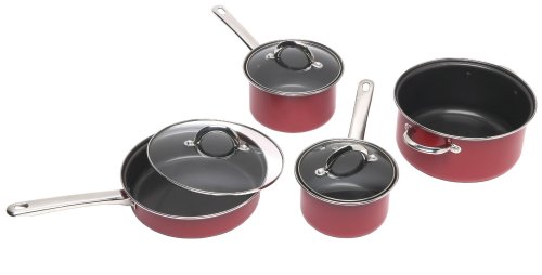 Check out sale price for Columbian Home Product 7 Piece Aluminum Cookware Set, Red. Free Shipping.