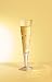 Champagne Glass, Champus, Crest, Designer Gold and Silver Champagne Flute w/ Napkin in Gift Box
