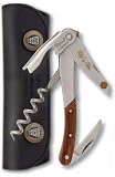 Chateau Laguiole Waiter's Corkscrew & Clef du Vin With Oak Barrel handle
