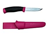 Morakniv Companion Fixed Blade Outdoor Knife with Sandvik Stainless Steel Blade, Magenta, 4.1-Inch