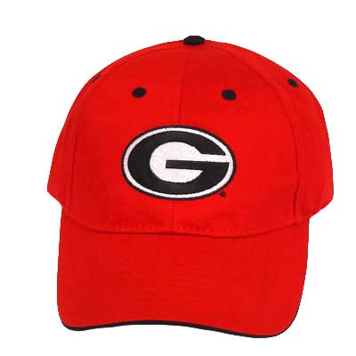 NCAA LICENSED GEORGIA BULLDOGS RED COTTON CAP HAT NEW