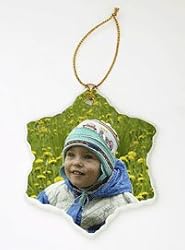 Christmas Ornament - Snowflake Shaped Ornament Personalized with Your Favorite Photo