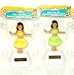 Solar Powered Hula Bobble Head Set of 2 for Kids & Adults includes 2 Hawaiian Bracelets_s-2