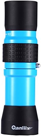 TOMO 10-30 X 25 Dual Focus High Powered Compact Monocular Metal Telescope for Hunting Camping Golf Hiking Fishing Bird Watching, Non-Slip Grip, Roof Prism Waterproof Fogproof, Bright and Clear Range of View, Mini and Lightweight Portable Design, Glimmer HD Day and Night Vision Scope, 10X - 30X Monocular Zoom To See Things 10X Closer, Steady Viewing, Optics Zoom Scalable Telescopic 0.5m/ 1000m, Support Tripod (Blue Black)