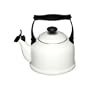 Le Creuset Enamel on Steel 2-1/5-Quart Brittany Traditional Teakettle, White