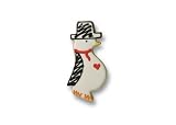 Penguin, Black Hat and Heart (Set of 12) - Baby Shower Gifts & Wedding Favors