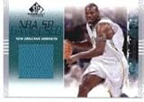 2003-04 SP Game Used #59 Jamal Mashburn - New Orleans Hornets (Piece of Authentic Game-Worn Jersey) (Basketball Cards)