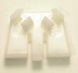 Plantronics - Eyeglass clip kit - black, white - plastic