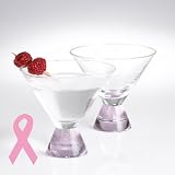 Stemless Pink Martini Glasses (Set of 2