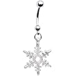 Handcrafted Winter Snowflake Belly Ring