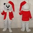 White Bear Christmas Adult Mascot Costume