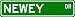 NEWEY Street Sign ~ Personalized Family Lastname Sign ~ Gameroom, Basement, Garage Sign Novelty** METAL ALUMINUM