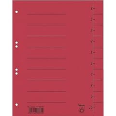 Bene 97300 Trennbl�tter A4 durchgef�rbt, Inh.100, rot