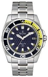 Bulova #96B126 Men's Marine Star Stainless Steel Blue Dial 100M Watch
