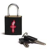 from Safe Skies LLC SAFE SKIES TSA Padlock Single - NEON BLACK Model 82b