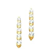 14k AA Diamond Journey Earring