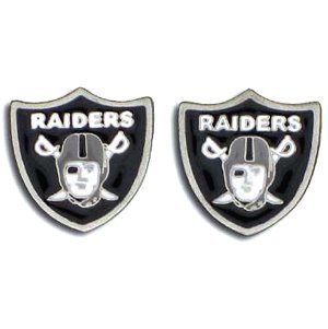 Oakland Raiders Stud Earrings - NFL Football Fan Shop Sports Team Merchandise