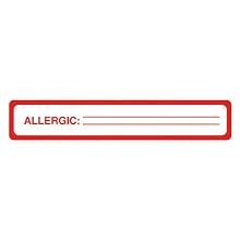 Tabbies 40561 Tabbies Medical Labels, ALLERGIC, 5 1/2 x 1, White, 175/RL