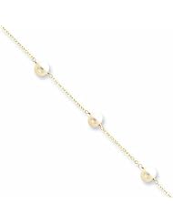 14k 9 inch Pearl Anklet