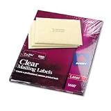 Avery 5660 Easy Peel Clear Mailing Labels for Laser Printers, 1 x 2 5/8, 30-up, Box of 1500